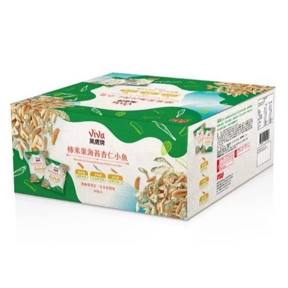 柿米果海苔杏仁小魚 38公克 X 20入 (揪樂聚-好市多代購)-細節圖2