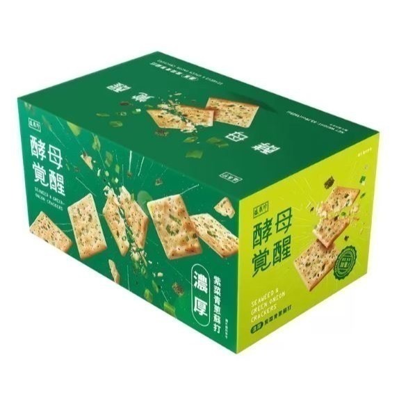 0524-盛香珍 酵母覺醒 濃厚紫菜青蔥蘇打餅 1525公克 (揪樂聚-好市多代購) 143895-細節圖2
