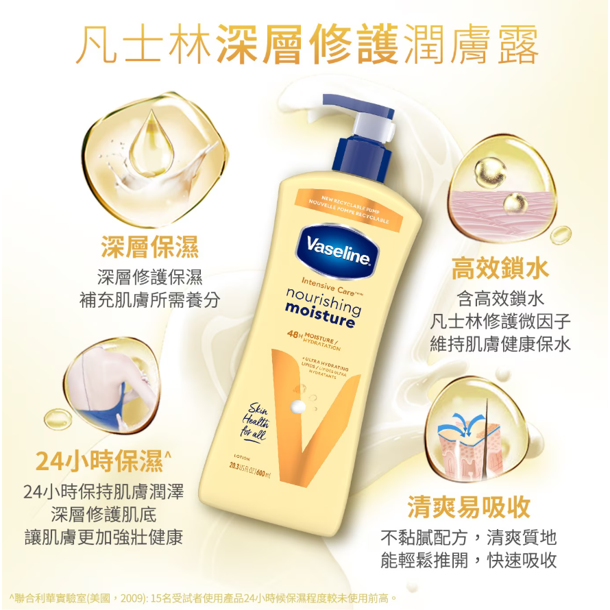 1012-Vaseline 進口潤膚乳液組 (黃色深層修護)-細節圖2