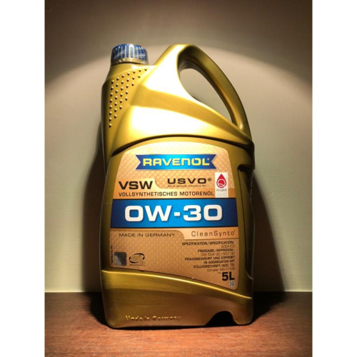 RAVENOL VSW SAE 0W-30 5L 全合成TDI (DPF) 長壽機油 VW504 507