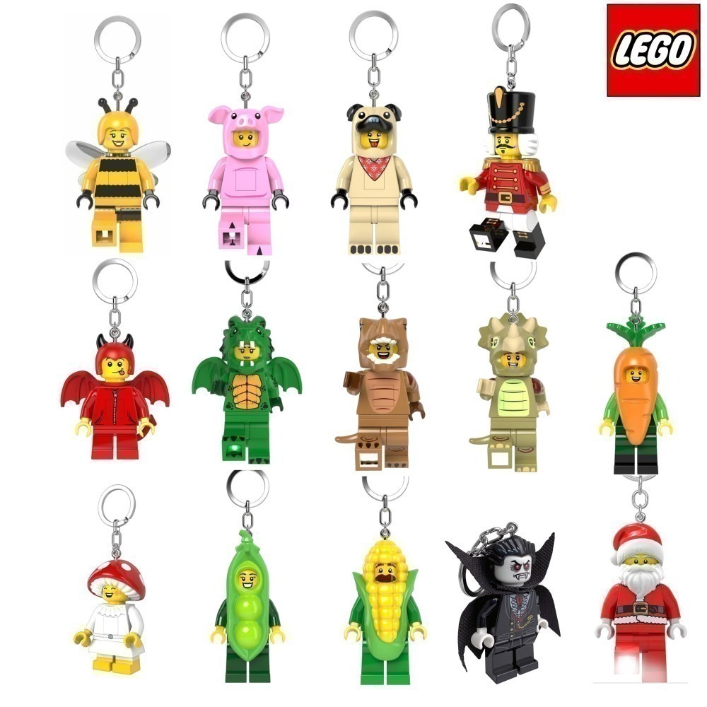 【林口吳凱文】全新 樂高 LEGO LED 鑰匙圈 手電筒 人偶 兔子 鯊魚 仙人掌 幽靈 白兵 星戰 自由女神 恐龍-細節圖2