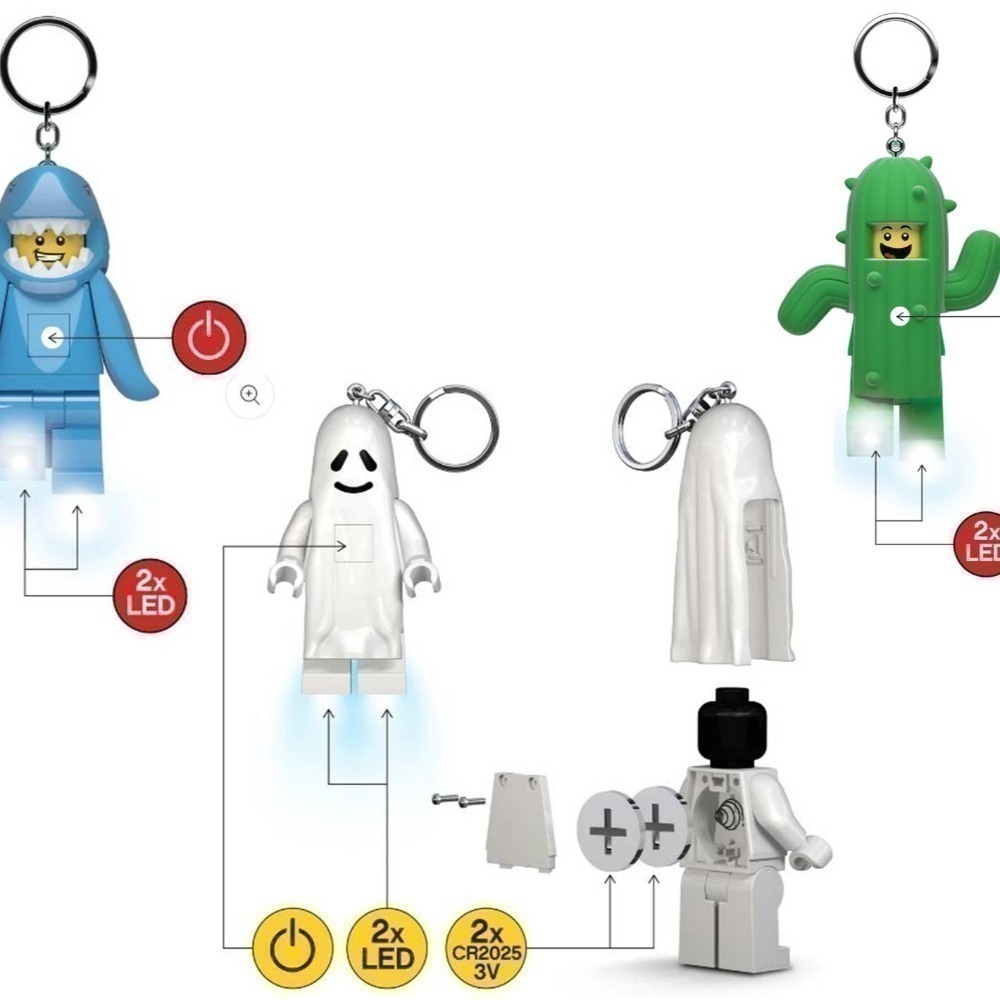 【吳凱文林口】樂高 LEGO LED 鑰匙圈 手電筒 鯊魚人 仙人掌 幽靈 黑武士 風暴兵 星戰 海盜 胡桃鉗 萬聖節-細節圖11