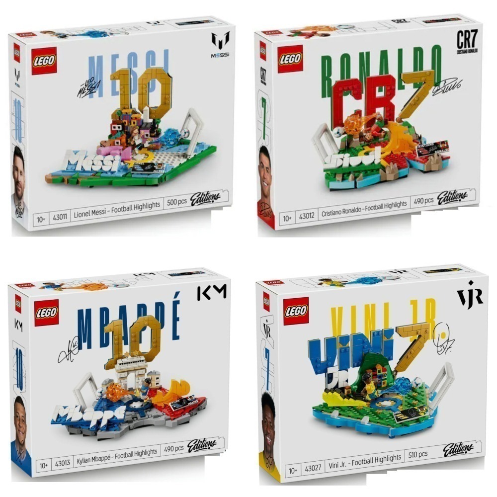 【林口吳凱文∣800】LEGO 樂高 世界盃 43011 梅西 43012 C羅 43013 姆巴佩 43027維尼修斯