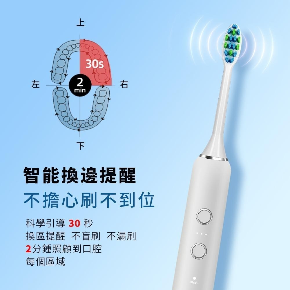 【限時購】DALE 達樂 磁懸浮聲波電動牙刷DL-5201(再送四隻刷頭共八隻)-細節圖6