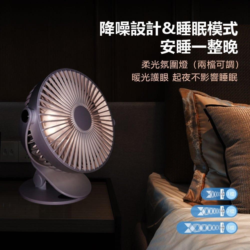 日本DALE達樂720度旋轉7吋夜燈式可夾式小風扇/USB風扇/立扇/夾扇(嬰兒車/車用/辦公室必備DL-0602)-細節圖4