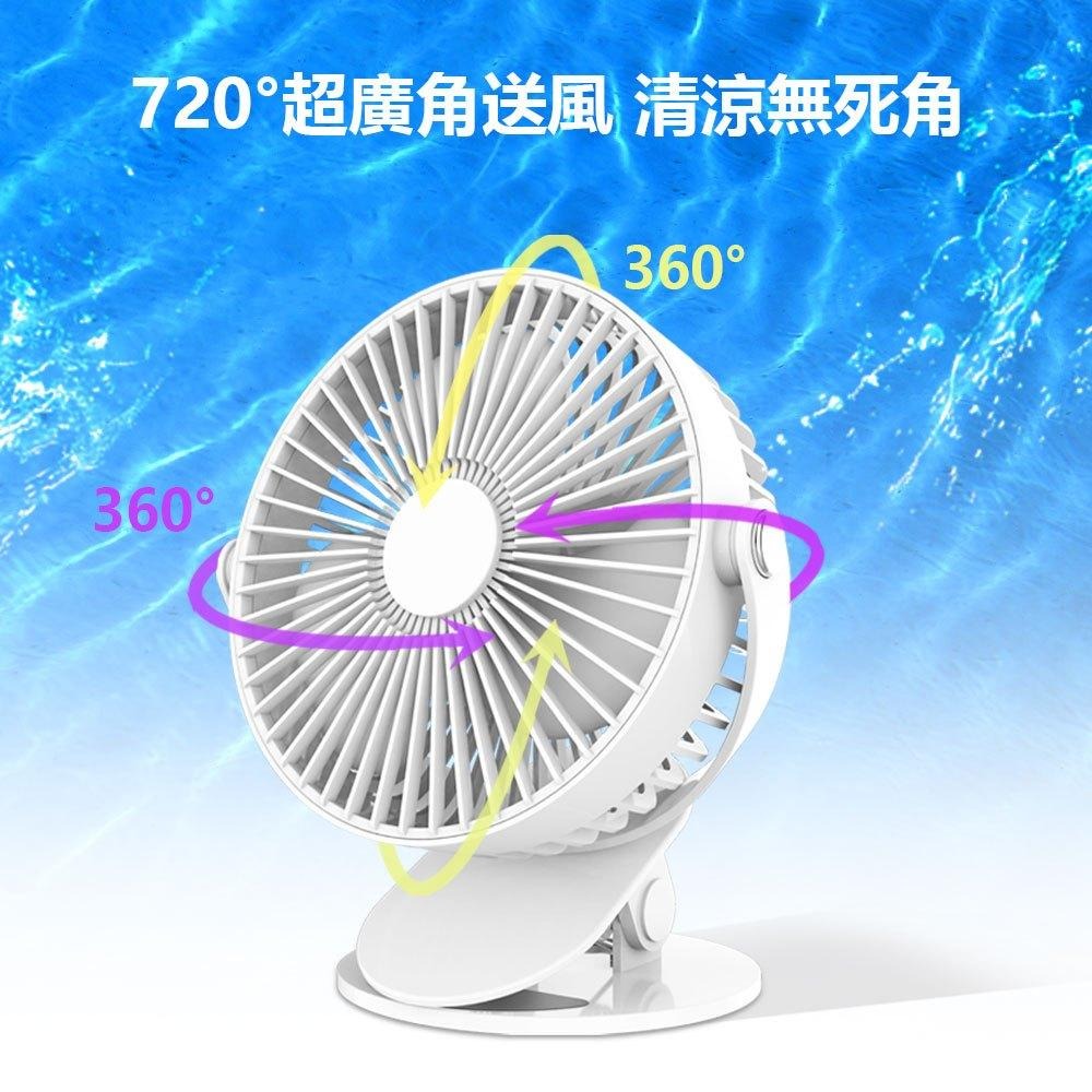 日本DALE達樂720度旋轉7吋夜燈式可夾式小風扇/USB風扇/立扇/夾扇(嬰兒車/車用/辦公室必備DL-0602)-細節圖5