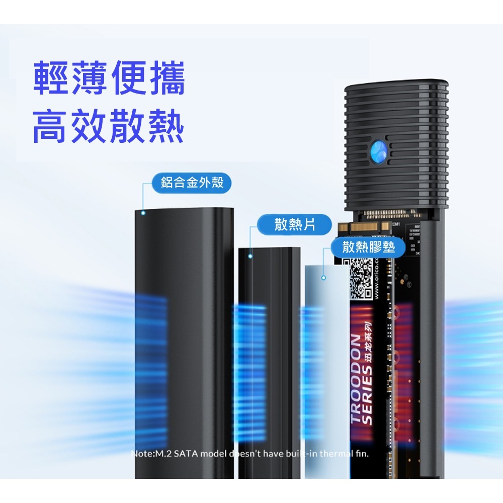 ORICO M.2 NVME 固態硬碟 SSD 2230 2280 2260 2242 轉接盒 外接盒 PWM2-G2-細節圖7