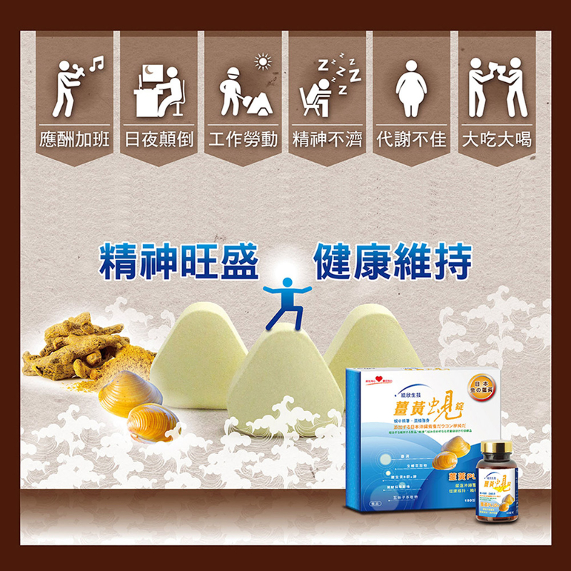 統欣生技 薑黃蜆錠 裸瓶(180粒/瓶)-細節圖3