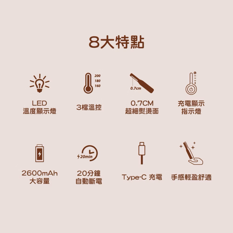 ISITO 無線C型瀏海造型夾-細節圖2