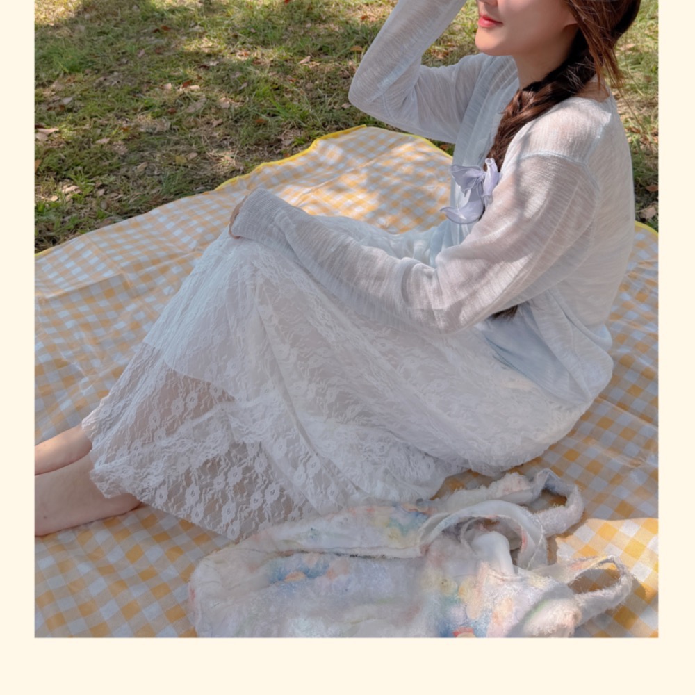 包套優惠：罩衫+蕾絲裙