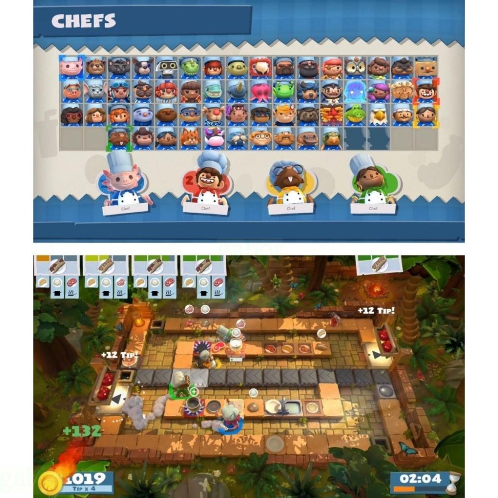 【八米蔚藍】NS Switch 胡鬧廚房 全都好吃 overcooked 煮過頭1+2 中文版-細節圖2