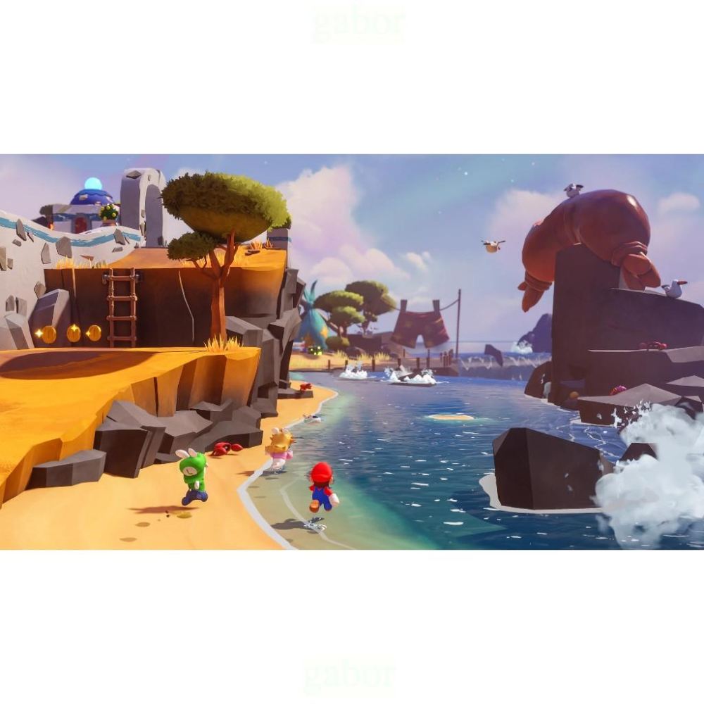 【八米蔚藍】NS Switch 瑪利歐+瘋狂兔子 希望之星 宇宙版 黃金版 中文版-細節圖5