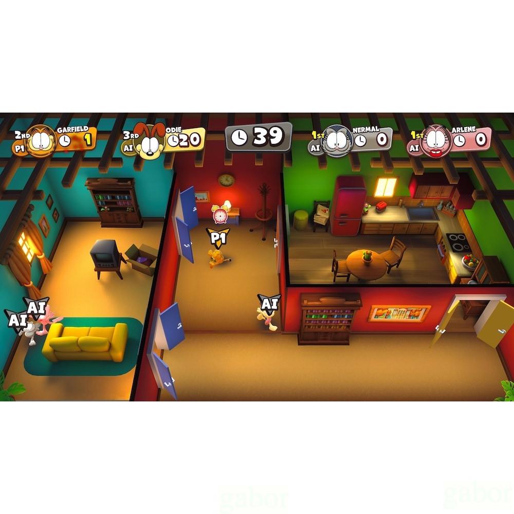 【八米蔚藍】NS Switch 加菲貓千層麵派對 中文版-細節圖7