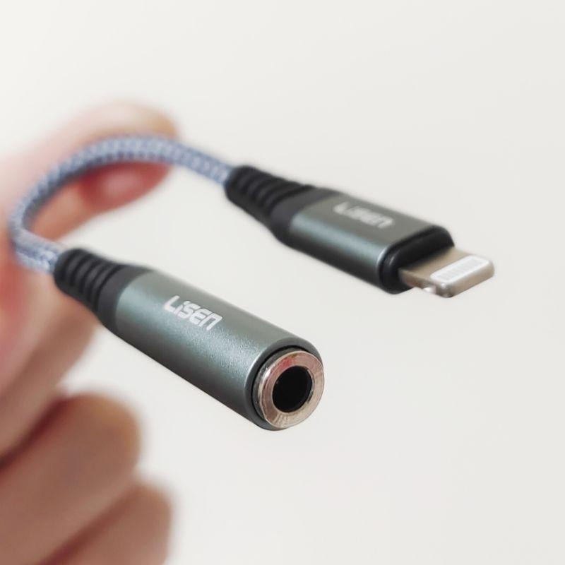 Lisen MFI認證 轉接線 Lightning to 3.5mm 編織 轉接頭 轉接器 蘋果 Apple-細節圖2