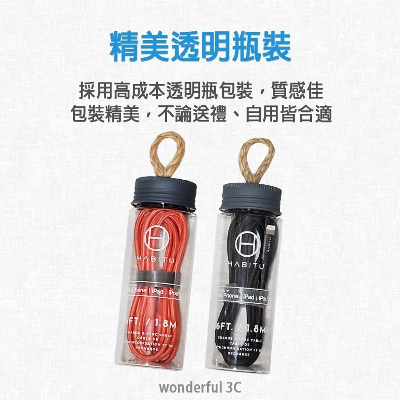 Habitu MFI 原廠認證 編織線 Lightning 快充線 充電線 傳輸線 蘋果 APPLE iPhone14-細節圖4