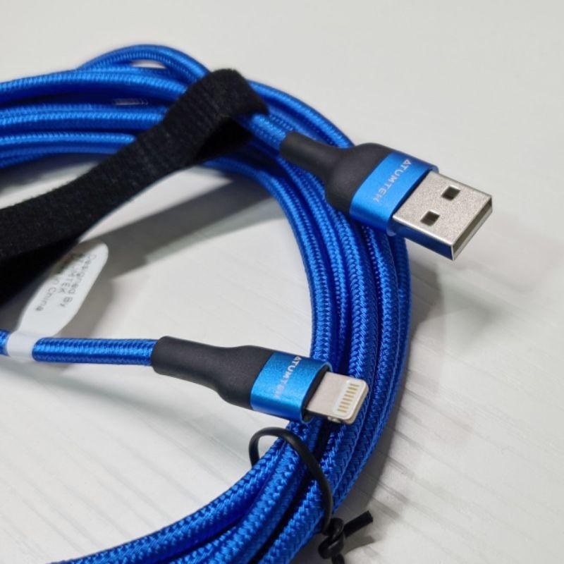 Atumtek MFI 原廠認證 編織線 Lightning 傳輸線 充電線 快充線 3M 300CM 3米-細節圖4