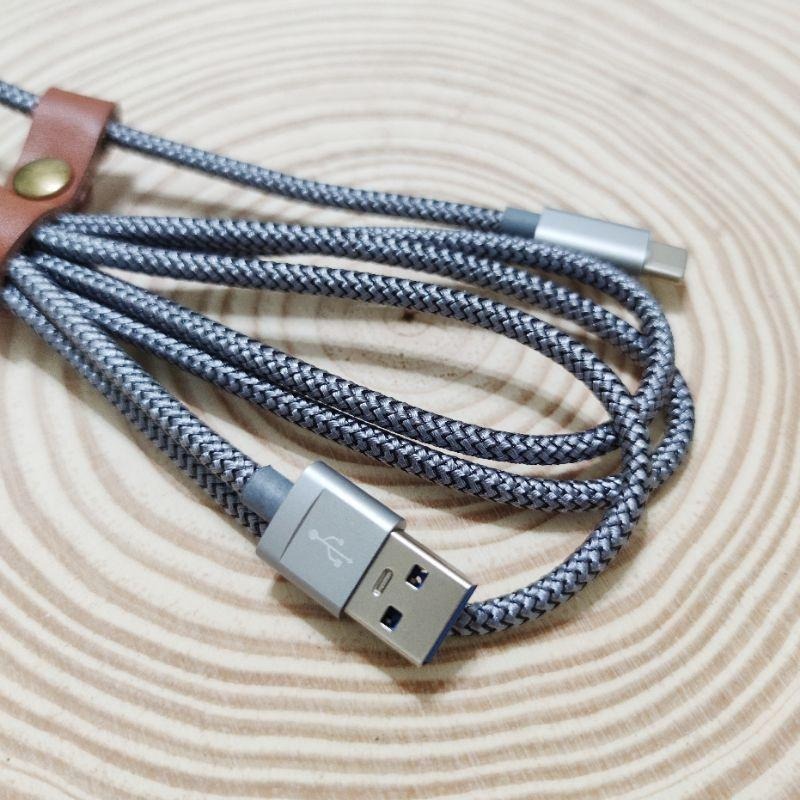 USB3.0 鋁合金 Type-c 充電線 200cm 快充線 傳輸線 3A 快充 編織線 USB-C-細節圖3