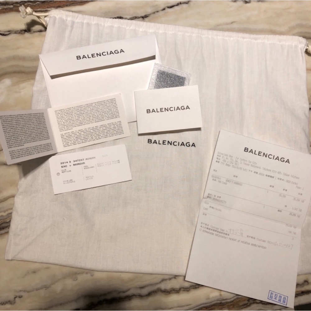 二手【Balenciaga】黑色皮革手提/斜背包-細節圖8