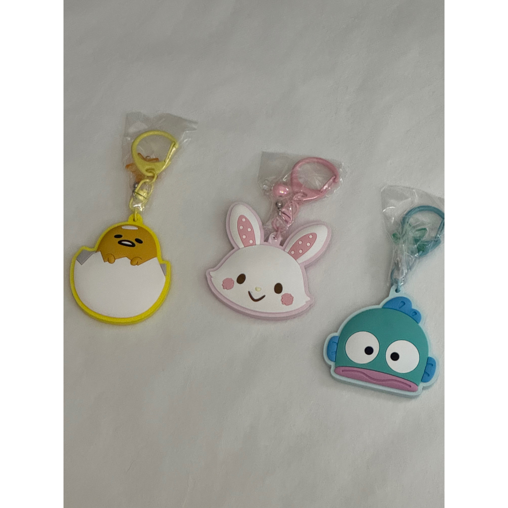 三麗鷗 角色大賞 矽膠大頭鏡子吊飾 漢頓 許願兔 蛋黃哥 🖍️🚋-細節圖2