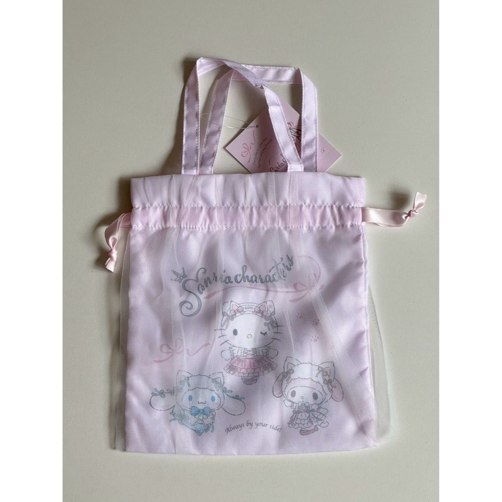 白貓芭蕾 蕾絲手提袋/束口袋-細節圖5