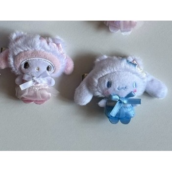 三麗鷗 白貓芭蕾系列 毛絨髮夾-細節圖3