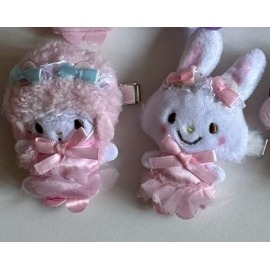 三麗鷗 白貓芭蕾系列 毛絨髮夾-細節圖4