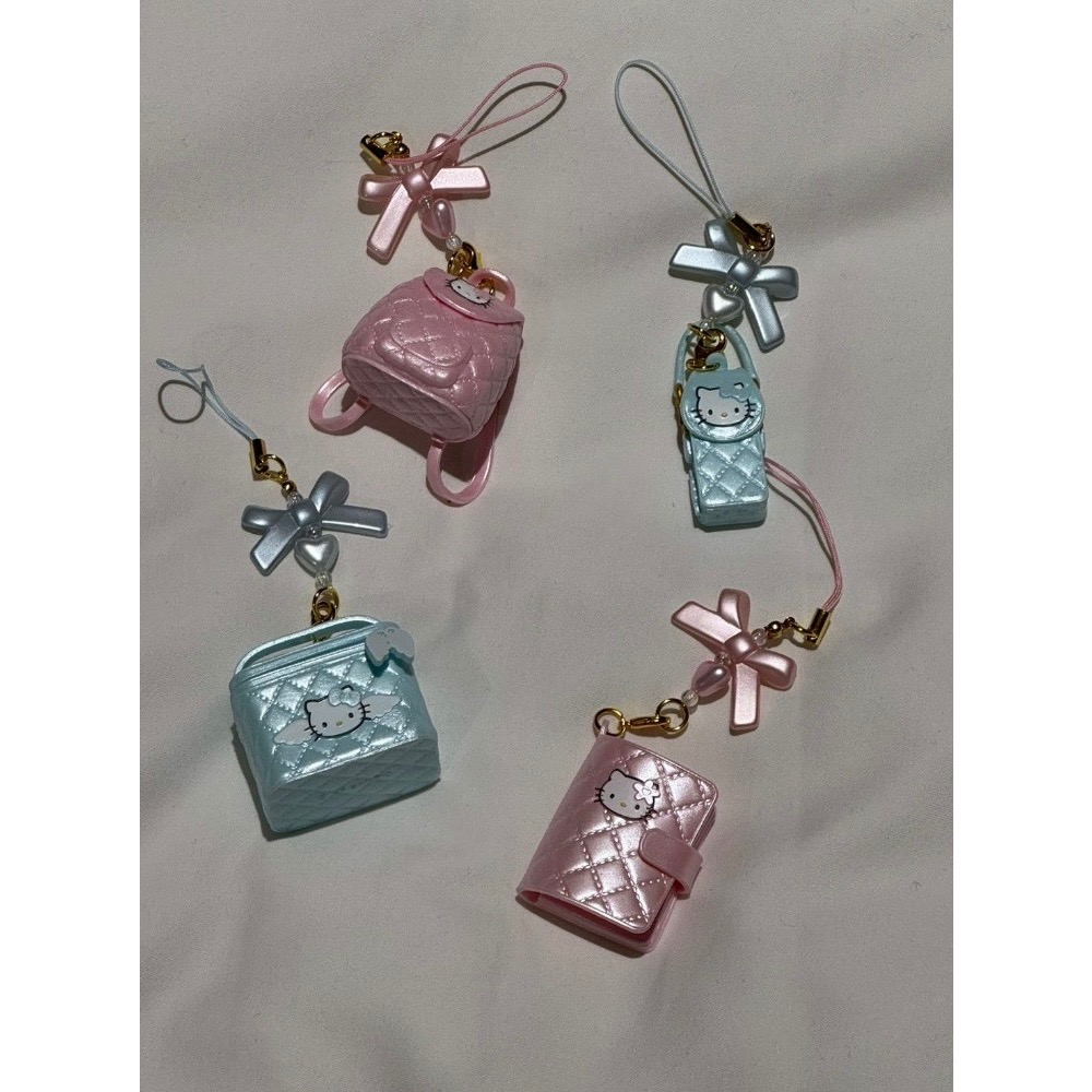 三麗鷗 盲盒 Hello Kitty復古菱格紋配件造型吊飾 凱蒂 🥣🫆-細節圖3