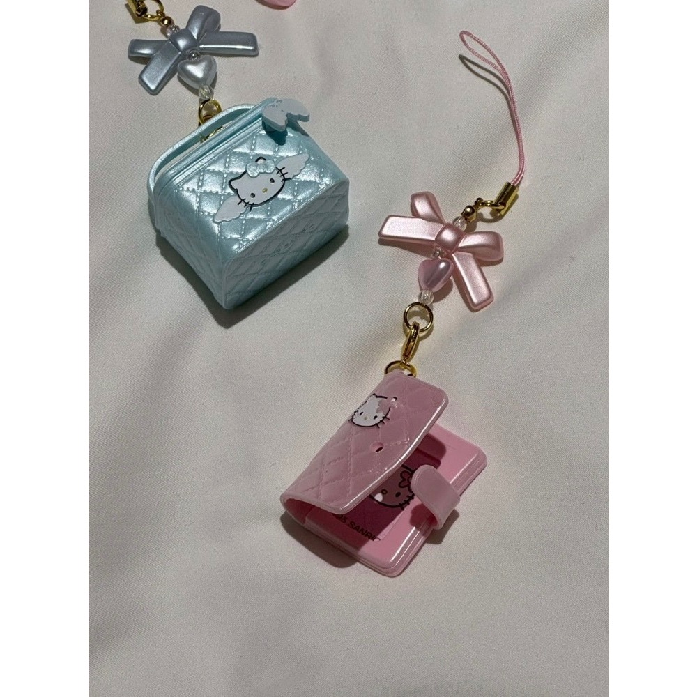 三麗鷗 盲盒 Hello Kitty復古菱格紋配件造型吊飾 凱蒂 🥣🫆-細節圖4