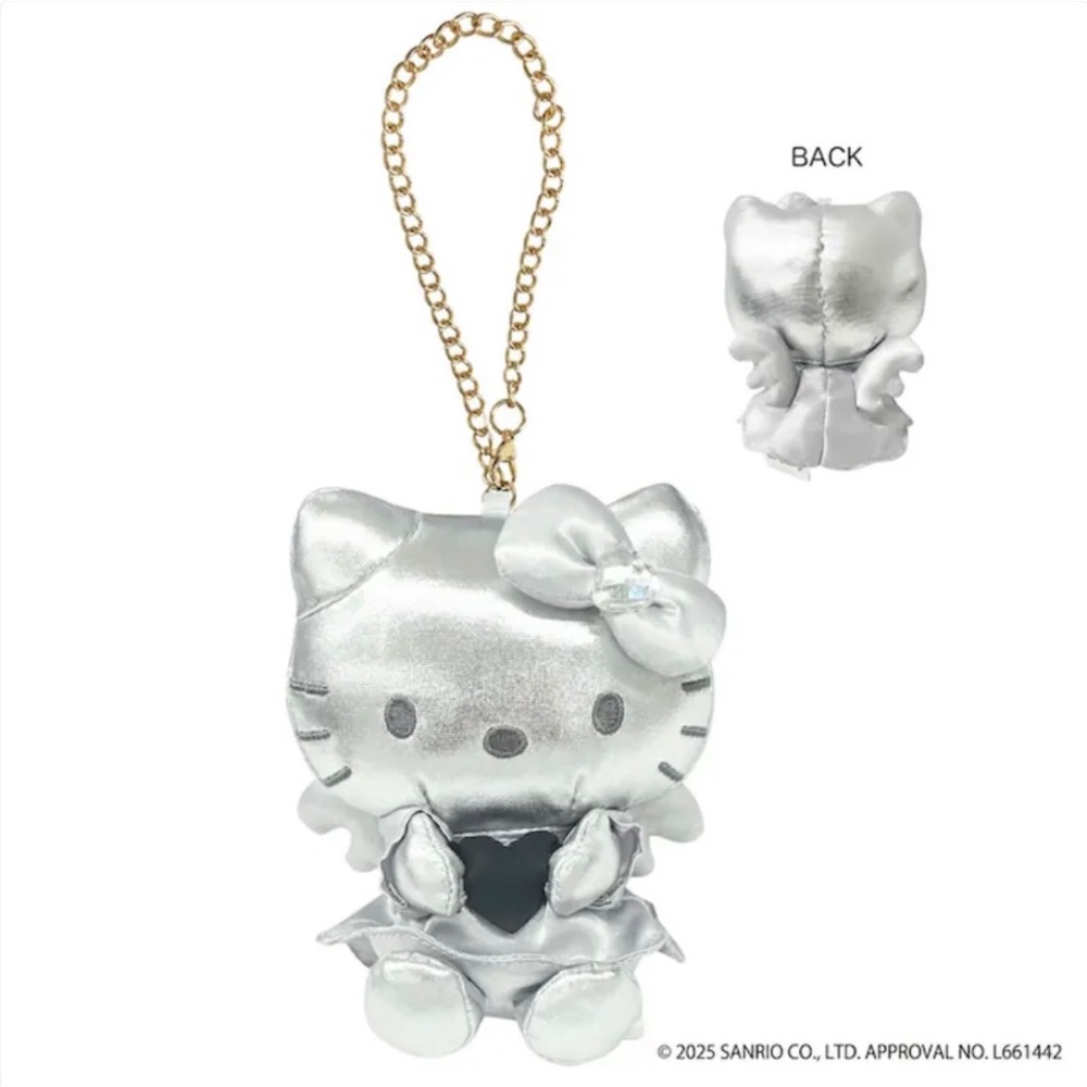 NIC 三麗鷗 Hello Kitty黑天使系列 吊飾娃娃 合成皮質 凱蒂 🦉🚪-規格圖1