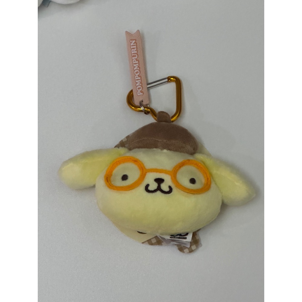 美版 三麗鷗 眼鏡造型系列愛心扣大頭吊飾娃娃 凱蒂 美樂蒂 布丁狗 酷洛米 大耳狗 💖💿-規格圖3