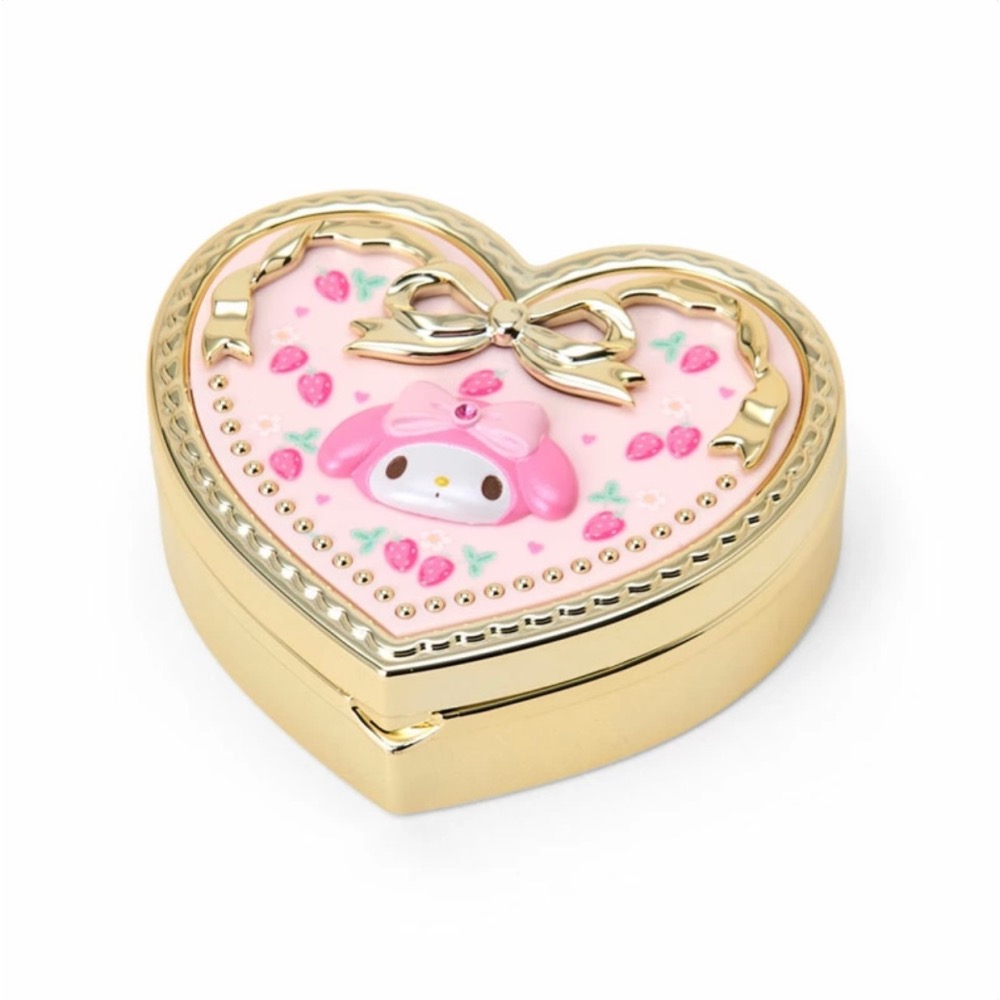 三麗鷗 玫瑰愛心收納盒附鏡 美樂蒂 🥐🚡-細節圖3