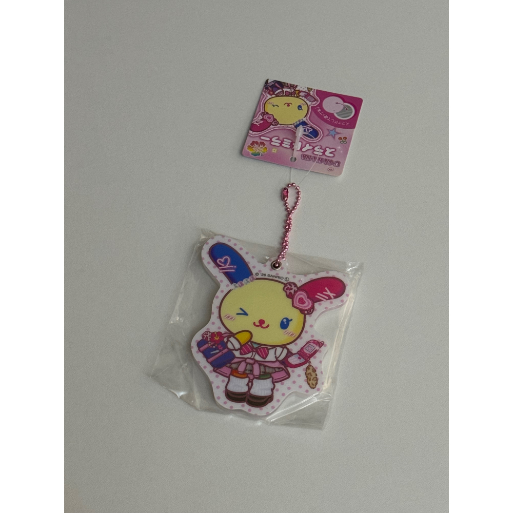 三麗鷗 花小兔 滑蓋鏡子吊飾 粉色高校 🐻🍰-細節圖2