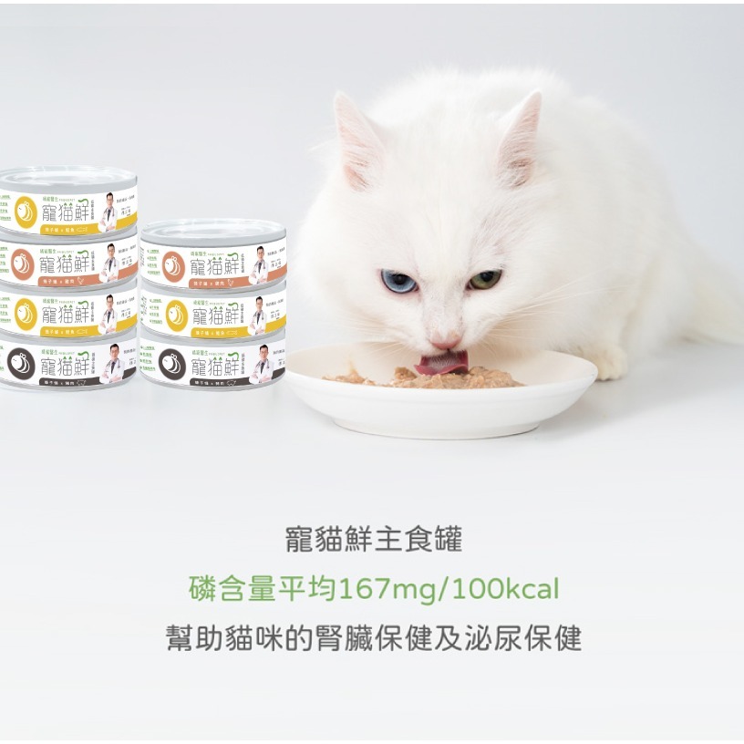 嬌寵醫生｜寵貓鮮 貓咪低磷護腎無膠主食罐 (蜂子蛹+豬肉/雞肉/鮭魚) 80g/罐-細節圖2