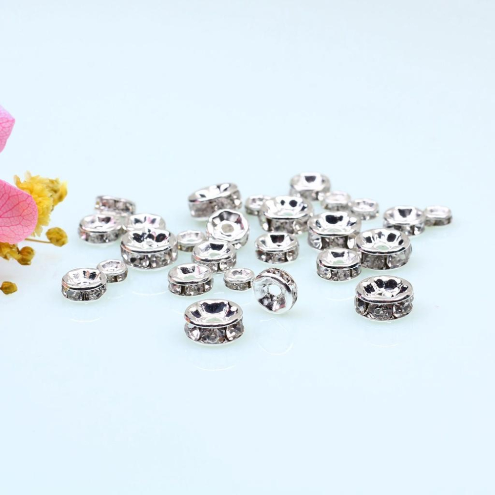 宏雲Hongyun-HC- 【 50pcs/包】14K包金鑲鉆隔珠 圓形車輪珠隔片 鑲鑽 鑲嵌 鋯石 跑圈 diy材料包-細節圖7