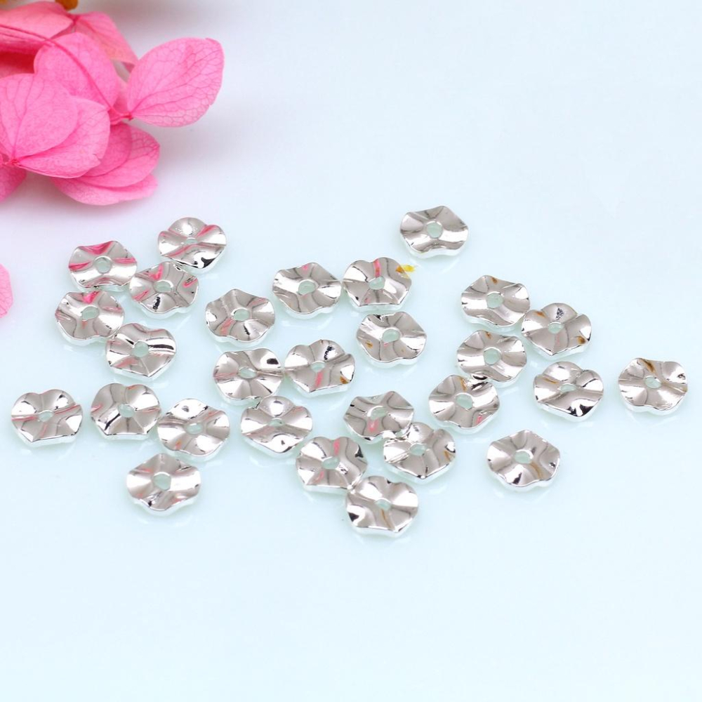 宏雲Hongyun-HC- 【 100pcs/包】14k包金保色 復古巴洛克水波紋隔片 不規則褶皺圓隔珠片墊片異形-細節圖5