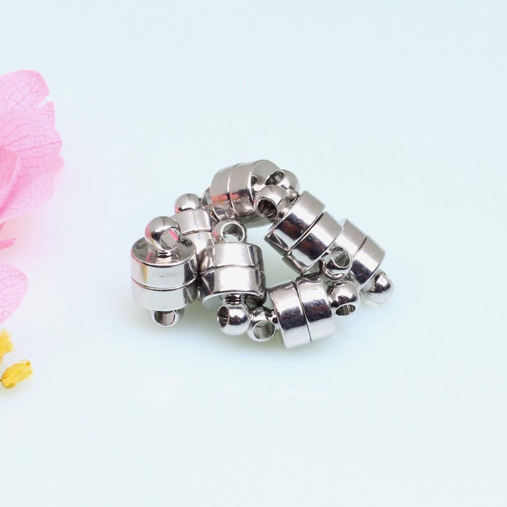 HC-1108 【 10pcs/包】14k包金保色圓柱形磁鐵扣吸鐵石 diy飾品配件 項鏈 手鏈 收尾連接扣-細節圖6