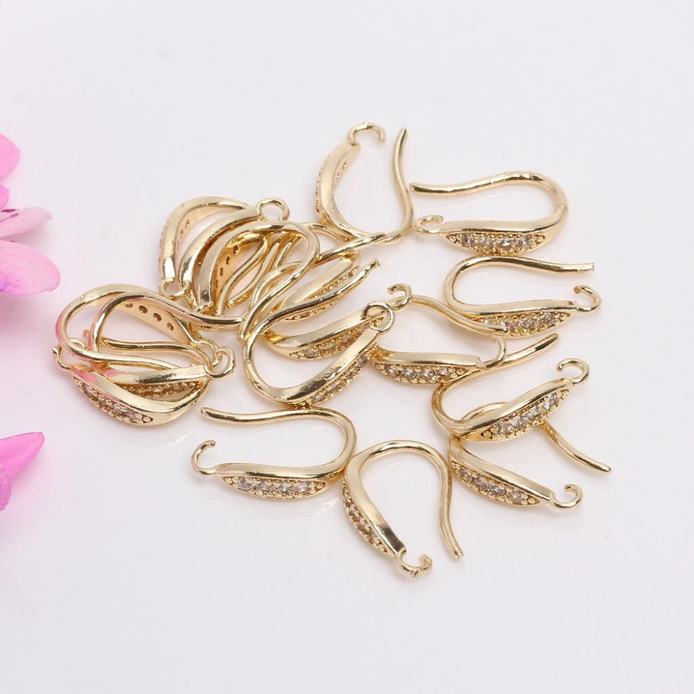 宏雲Hongyun-HC- 【  10pcs/包】14K包金配件 微鑲鋯石耳鉤 diy手工耳飾材料耳環飾品配件-細節圖7