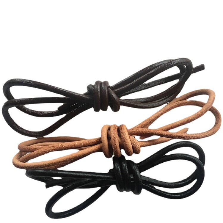 宏雲Hongyun-HC-【工廠直銷 1個價】 純牛皮繩 圓皮繩 原本色 黑色 咖啡色 頭層皮彩色皮繩 DIY飾品配件-細節圖5