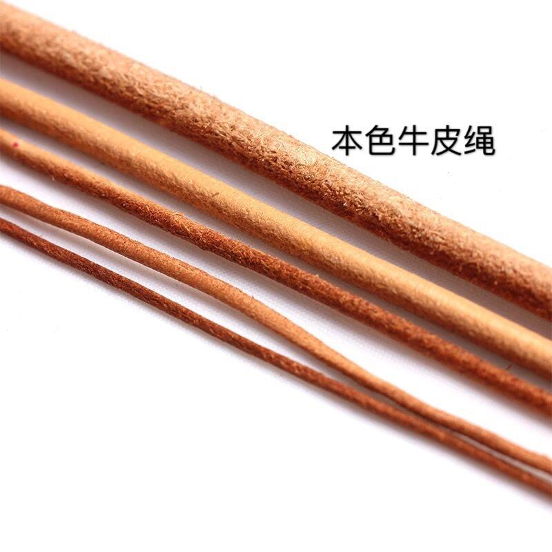 宏雲Hongyun-HC-【工廠直銷 1個價】 純牛皮繩 圓皮繩 原本色 黑色 咖啡色 頭層皮彩色皮繩 DIY飾品配件-細節圖7