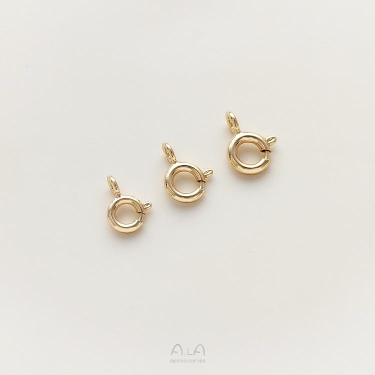 宏雲Hongyun-Ala-0801－－－14K包金保色精細彈簧扣手工配件diy手鏈項鏈飾品收尾扣-細節圖3