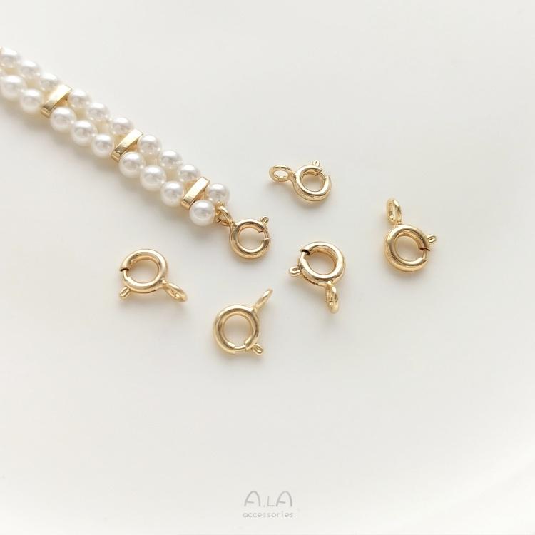 宏雲Hongyun-Ala-0801－－－14K包金保色精細彈簧扣手工配件diy手鏈項鏈飾品收尾扣-細節圖4