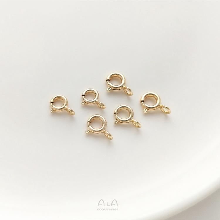 宏雲Hongyun-Ala-0801－－－14K包金保色精細彈簧扣手工配件diy手鏈項鏈飾品收尾扣-細節圖8