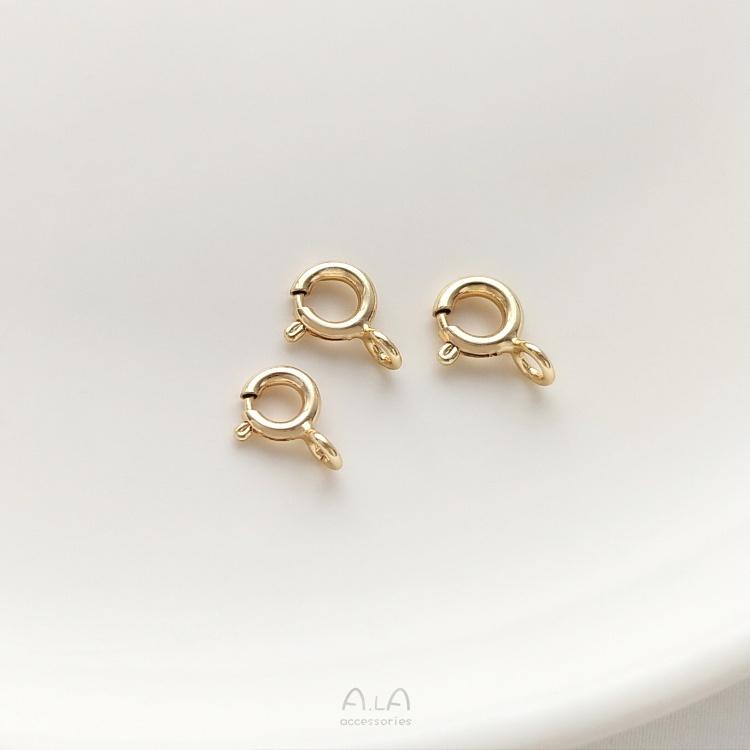 宏雲Hongyun-Ala-0801－－－14K包金保色精細彈簧扣手工配件diy手鏈項鏈飾品收尾扣-細節圖9