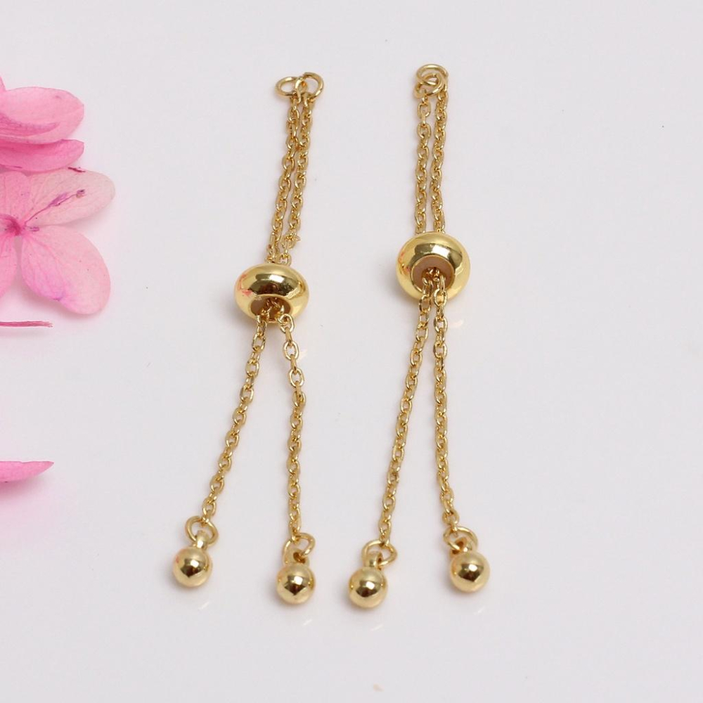 宏雲Hongyun-HC-【 10pcs/包】 保色14k包金配件 diy飾品鋯石盒子鏈 推拉手鏈 O字鏈硅膠調節手鏈-細節圖5