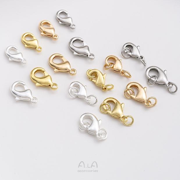 宏雲Hongyun-Ala－－－ 保色高品質14K包金配件龍蝦扣手鍊項鍊連接彈簧扣diy手工飾品材料-細節圖2
