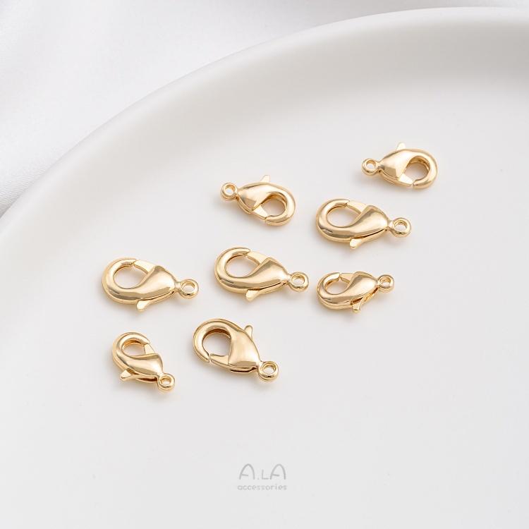 宏雲Hongyun-Ala－－－ 保色高品質14K包金配件龍蝦扣手鍊項鍊連接彈簧扣diy手工飾品材料-細節圖7