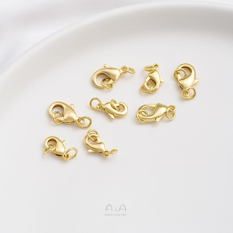 宏雲Hongyun-Ala－－－ 保色高品質14K包金配件龍蝦扣手鍊項鍊連接彈簧扣diy手工飾品材料-細節圖8