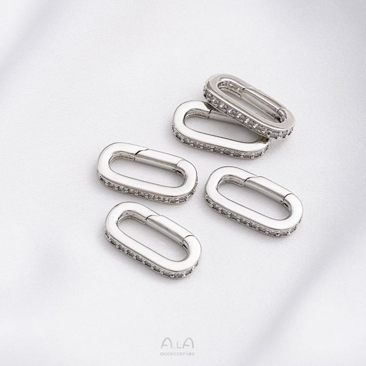 宏雲Hongyun-Ala-1105- 保色萬能扣14K包金圓形橢圓形彈簧扣手作diy珍珠鏈條龍蝦扣子配件-細節圖7