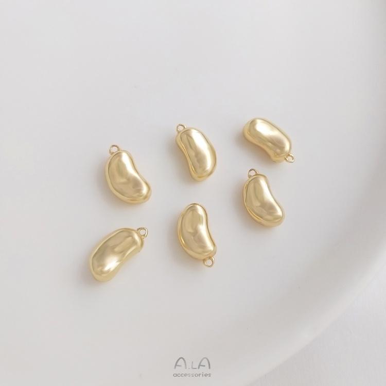 宏雲Hongyun-Ala-0801－－－14K包金保色星星月亮蝴蝶小花豌豆糖果吊墜diy手鏈飾品小滴溜掛件-細節圖8