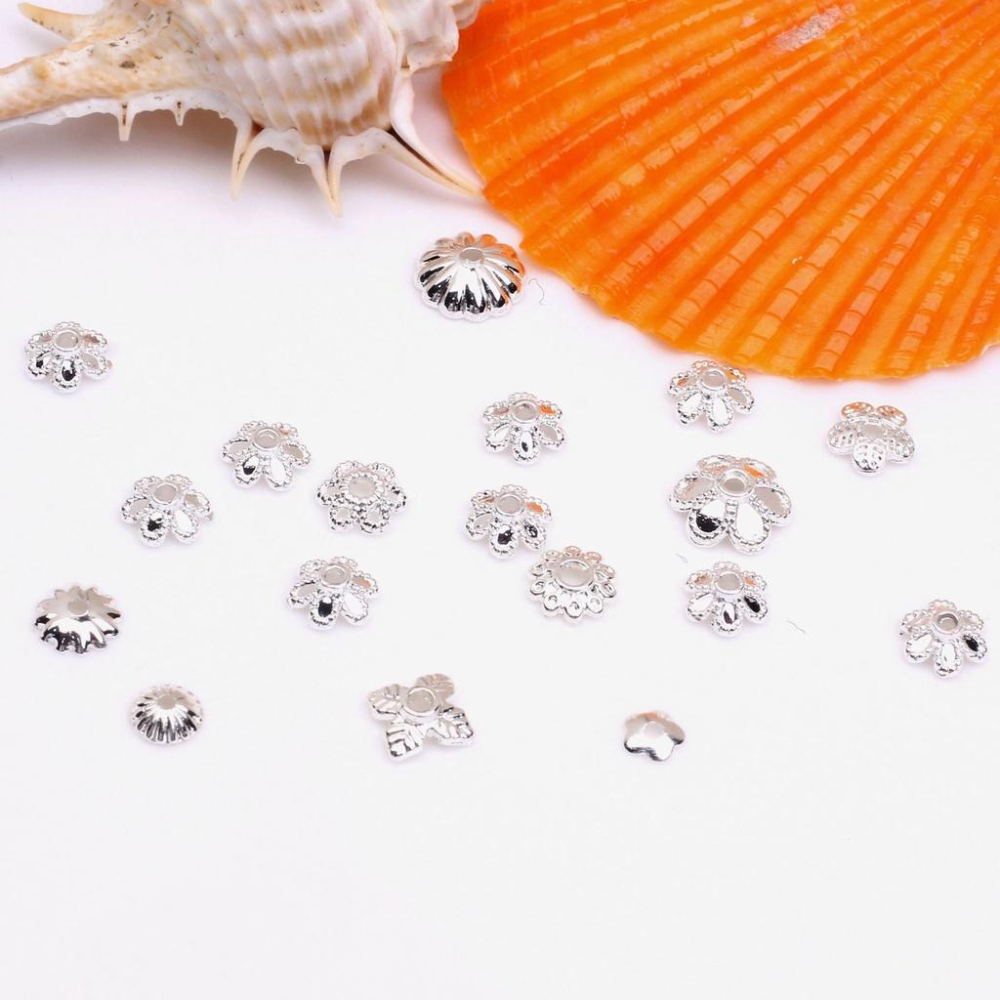 HC2- 1126-（100pcs）14k/18K包金色保色花托 鏤空花瓣 diy手鍊品配件隔珠串珠花帽材料-細節圖6